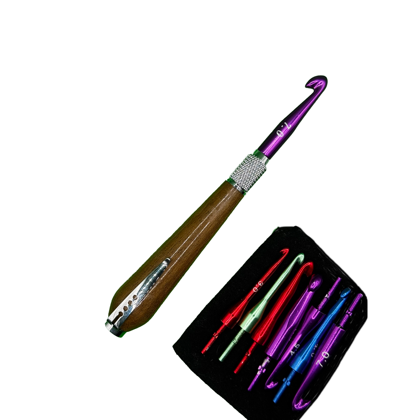 Crochet Hook set in Black Maire