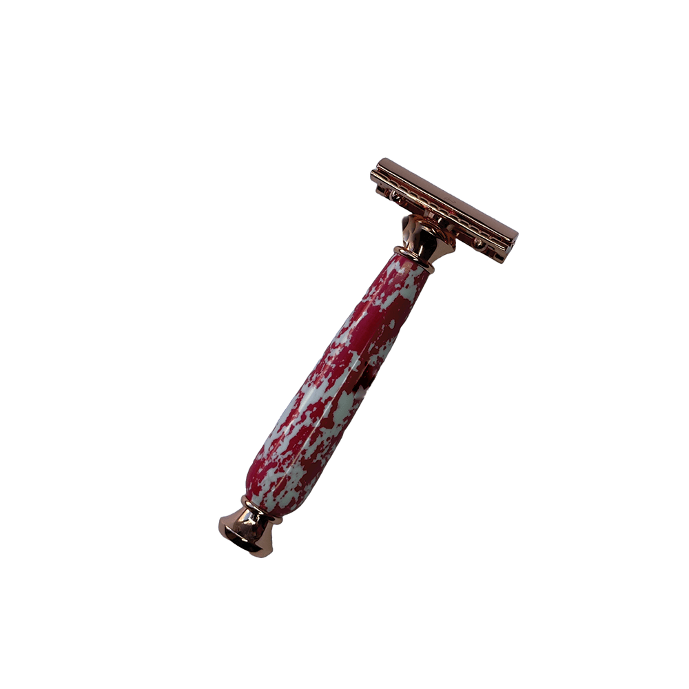 Safety Razor in Red Marble - YoggieBear